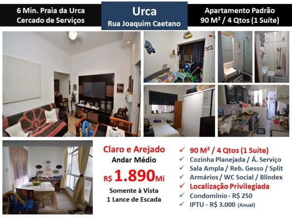 Apto Urca Joaquim Caetano 90M²