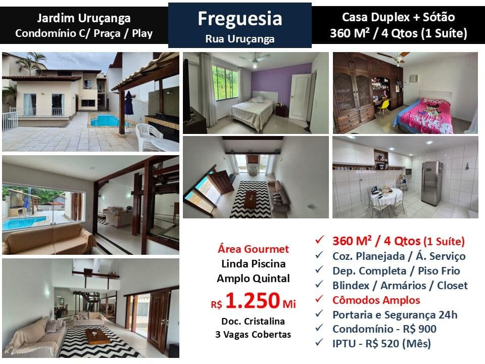 Casa JPA Freguesia Jardim Uruçanga 360M²