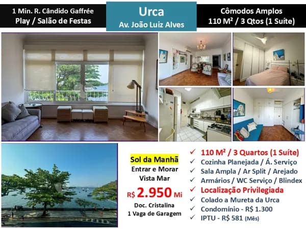 Apto Urca João Luiz Alves 110M²
