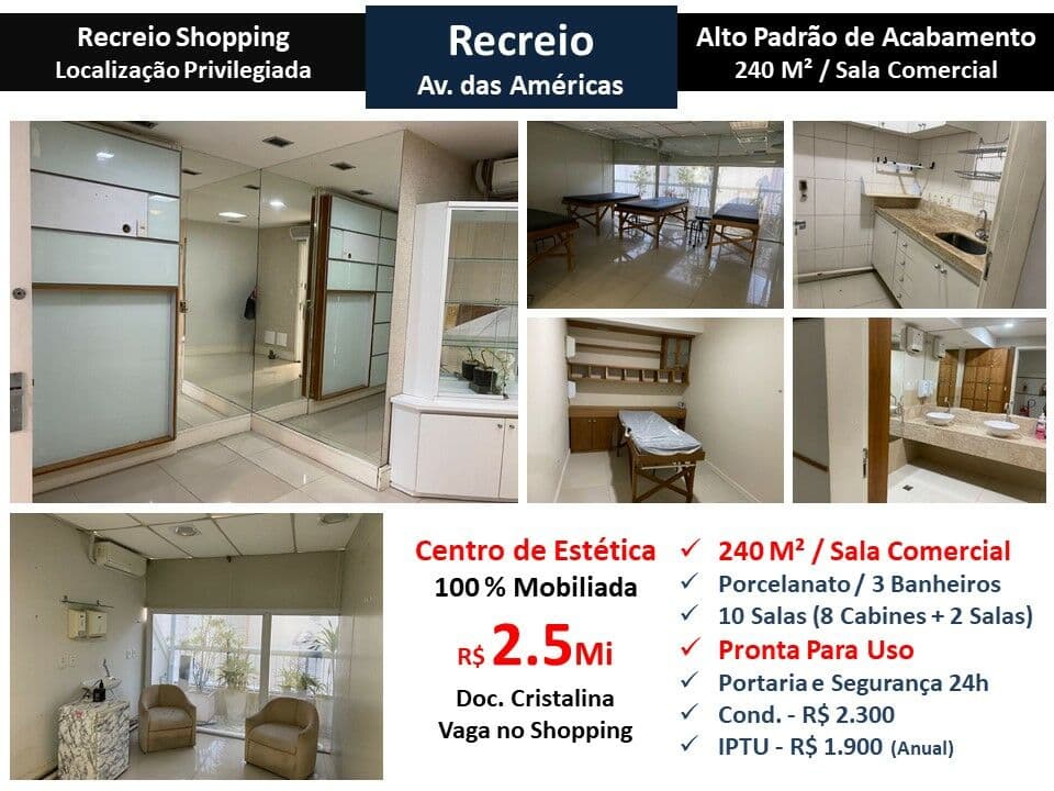 Sala Recreio Shopping 240M²