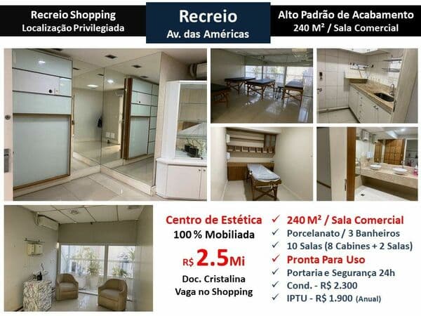 Sala Recreio Shopping 240M²