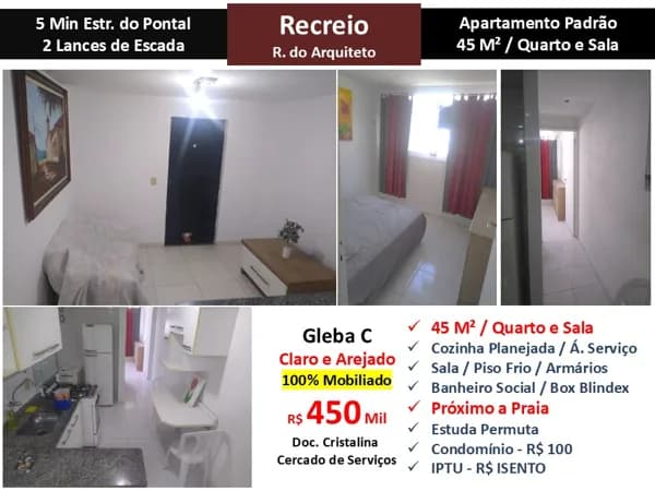 Apto Recreio Gleba C Arquiteto 45M²