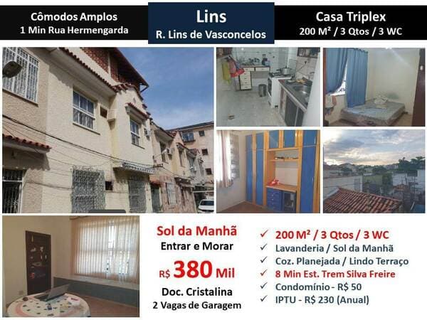 Sobrado em Rio de Janeiro - Lins de Vasconcelos