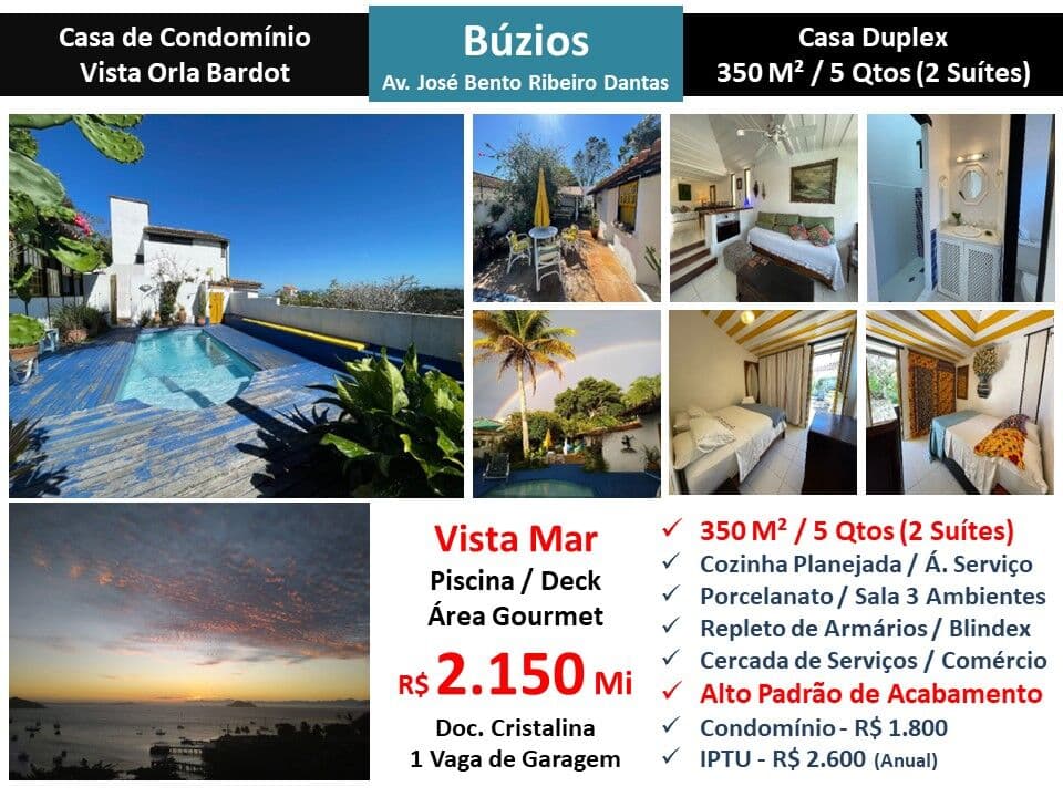 Casa Búzios Ribeiro Dantas 350M²
