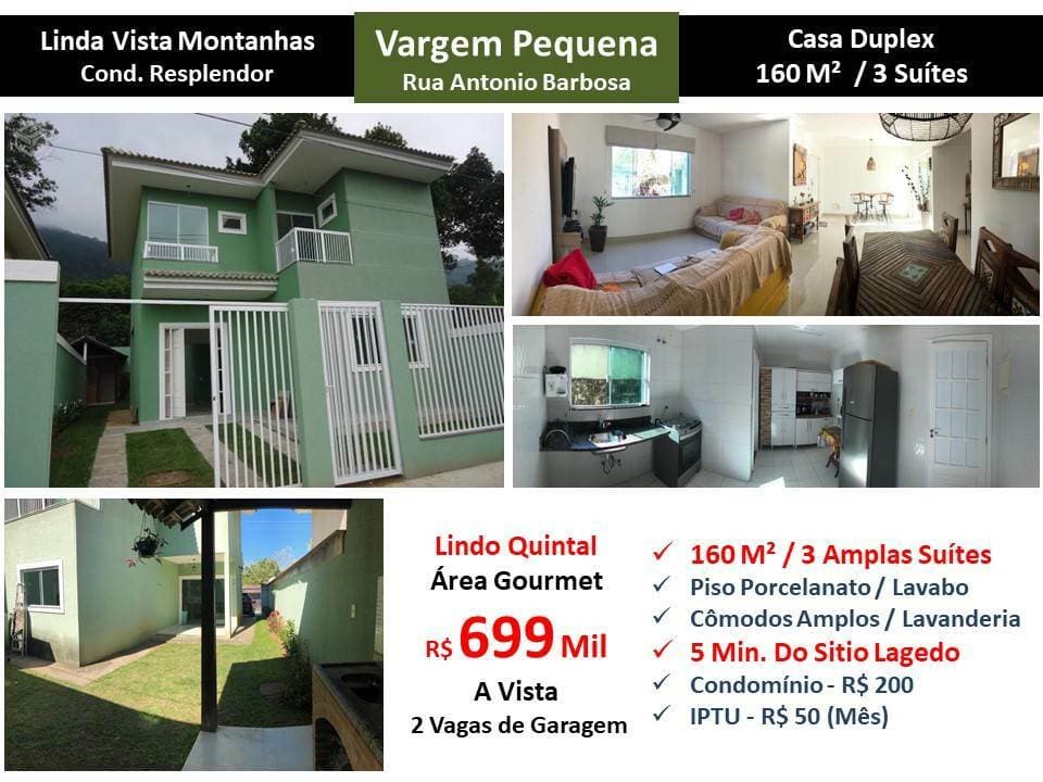 Sobrado em Rio de Janeiro - Vargem Pequena