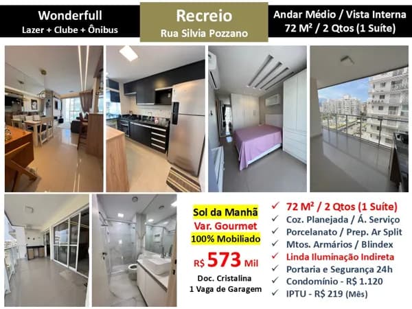 Apto Recreio Zico Wonderfull 72M²