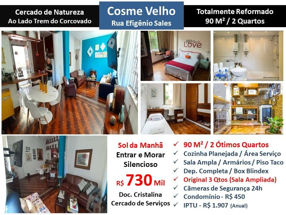 Apto Cosme Velho Efigenio Sales 90M²