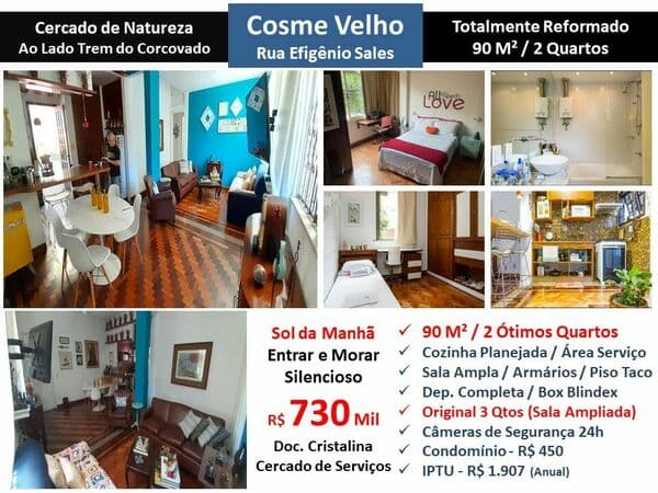 Apto Cosme Velho Efigenio Sales 90M²