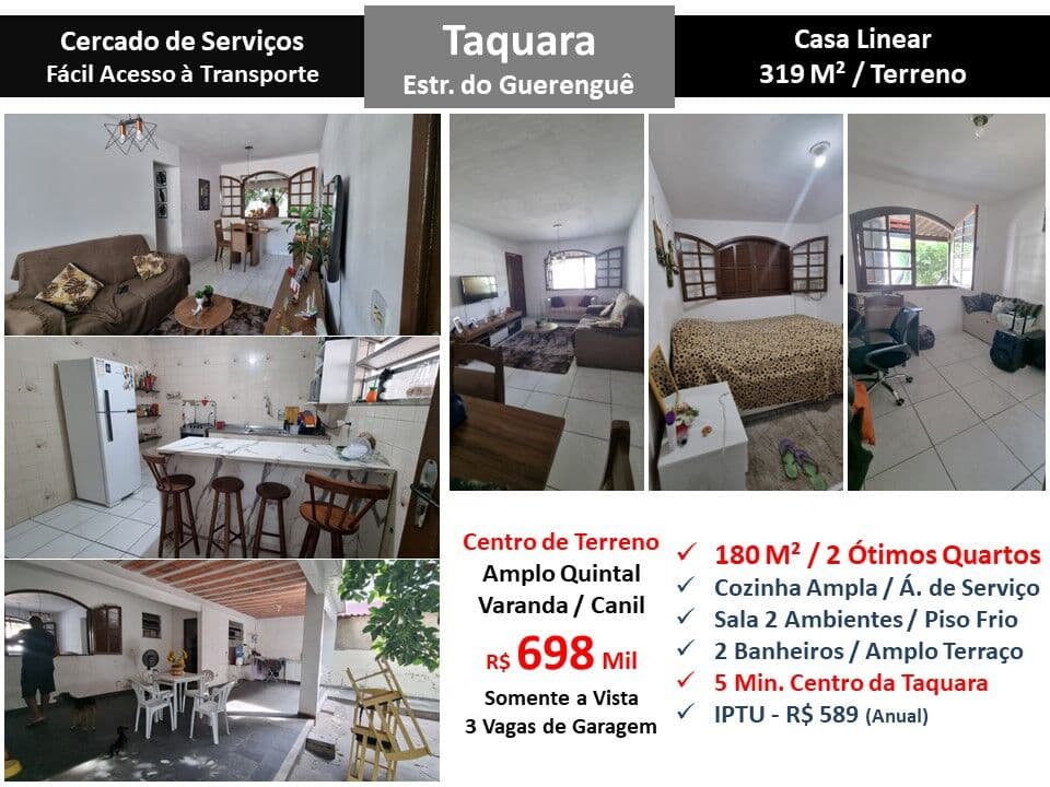 Casa JPA Taquara Guerenguê 180M²