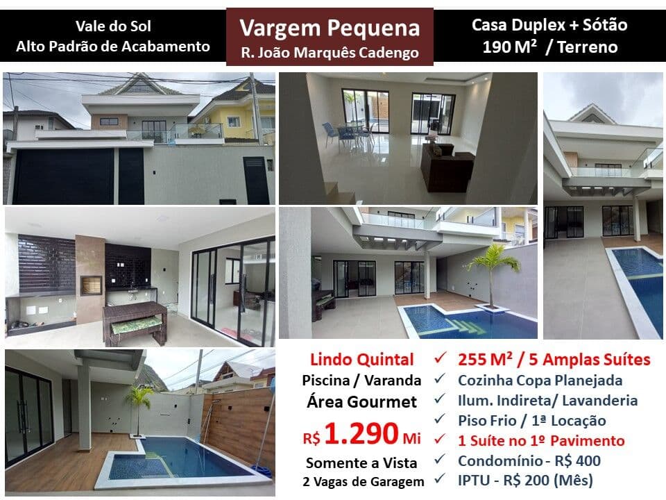 Casa Vargem Pequena Vale do Sol 255M²