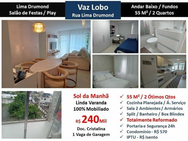 Apto Vaz Lobo Lima Drumond 55M²