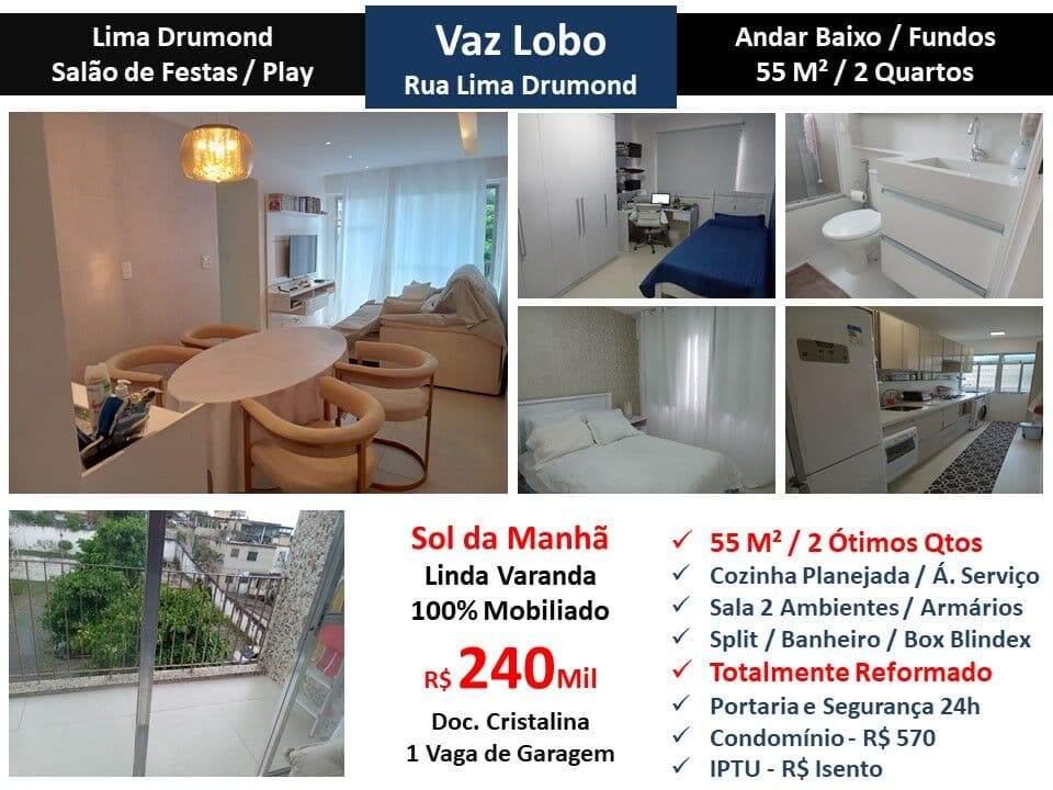 Apto Vaz Lobo Lima Drumond 55M²