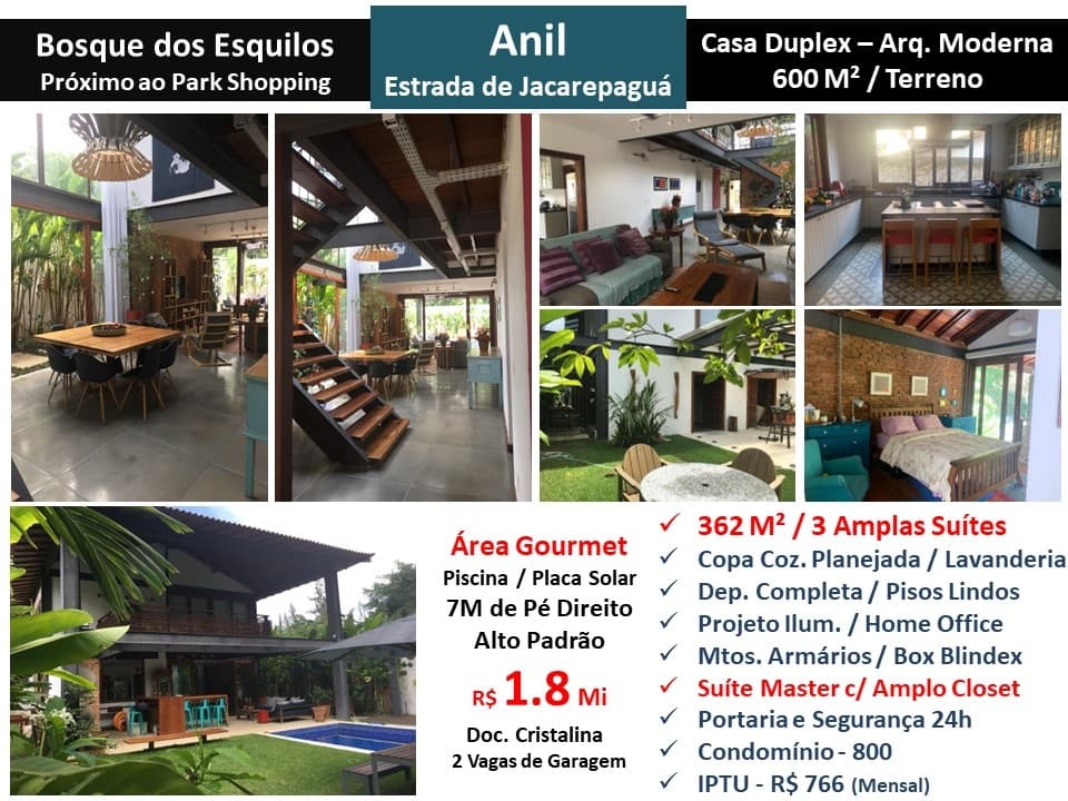 Casa JPA Anil Bosque dos Esquilos 362M²