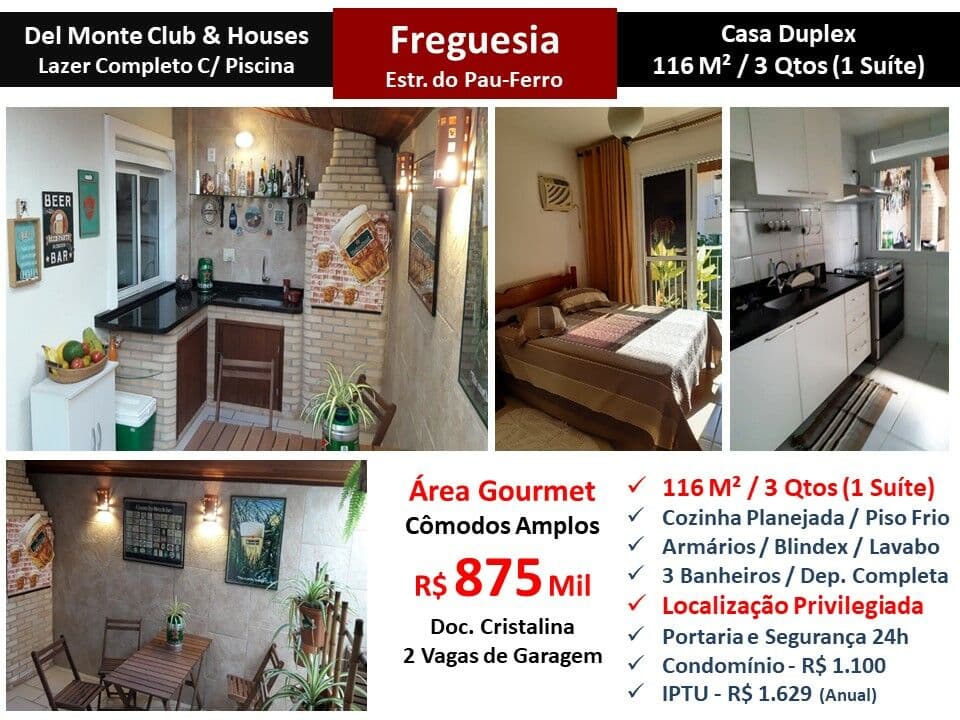 Casa JPA Freguesia Del Monte 116M²