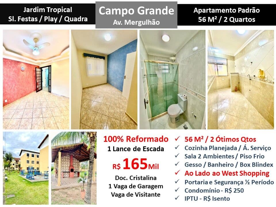 Apto Campo Grande Jardim Tropical 56M²