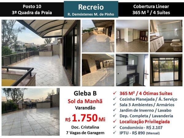 Cob Recreio Gleba B Praia Madureira Pinho 365M²