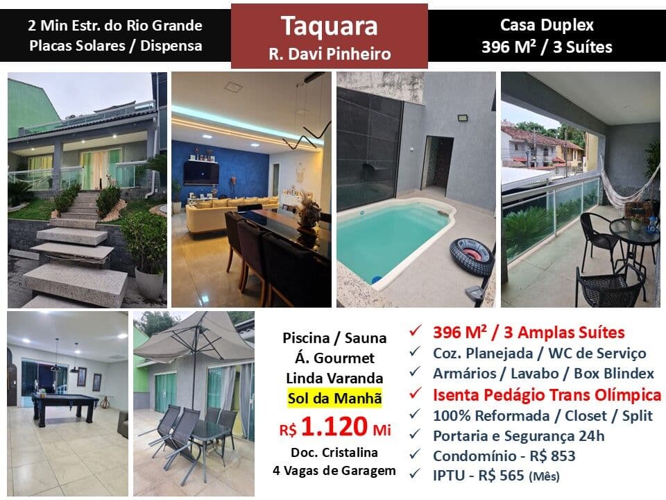 Casa JPA Taquara Davi Pinheiro Paineiras 396M²