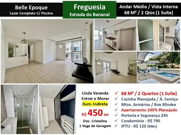 Apto JPA Freguesia Bananal Belle Epoque 68M² 3