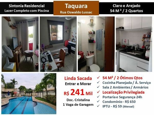 Apto JPA Taquara Sintonia 54M²