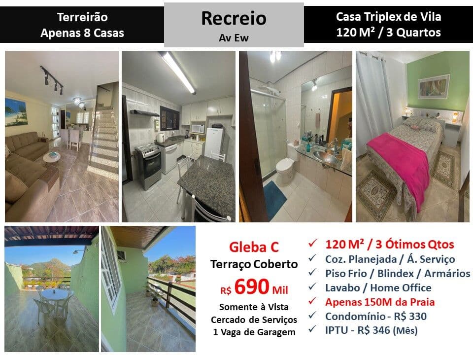 Casa Recreio Gleba C Terreirão EW 120M²