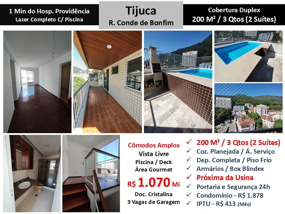 Cob Tijuca Conde de Bonfim 200M²