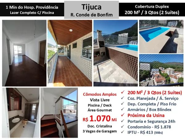 Cob Tijuca Conde de Bonfim 200M²