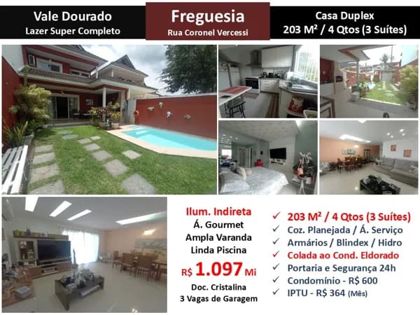 Casa JPA Freguesia Vale Dourado 203M²