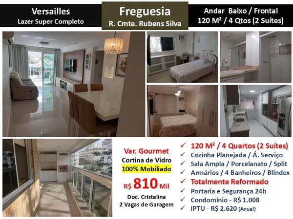 Apto JPA Freguesia Rubens Silva Versailles 120M²