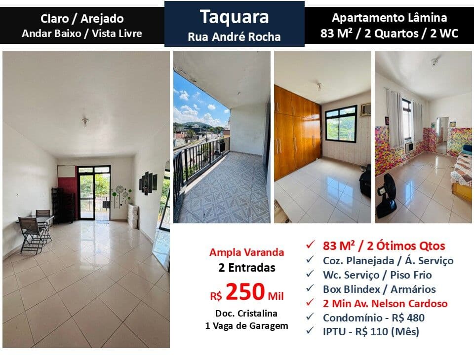 Apto JPA Taquara André Rocha 83M² 2