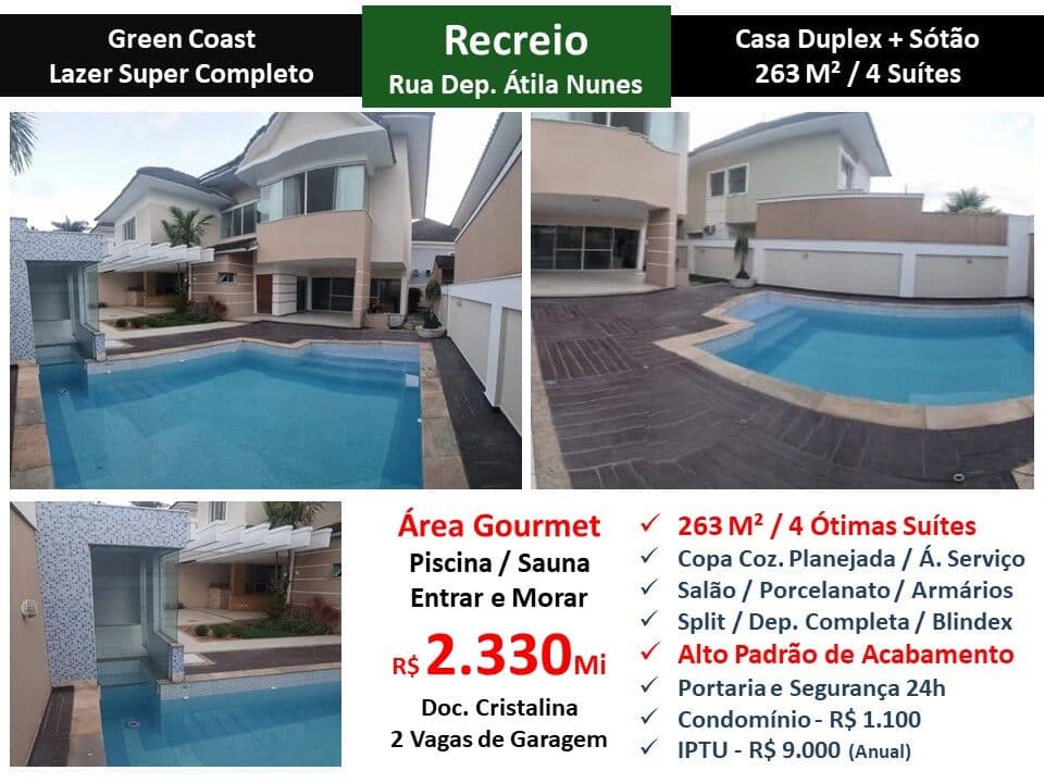 Casa Recreio Green Coast 263M²