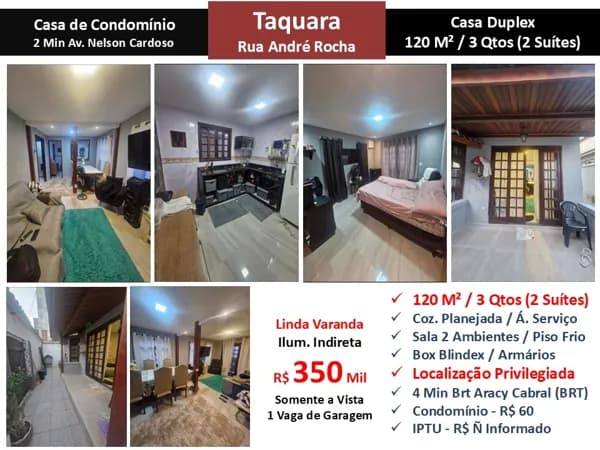 Casa JPA Taquara André Rocha 120M²