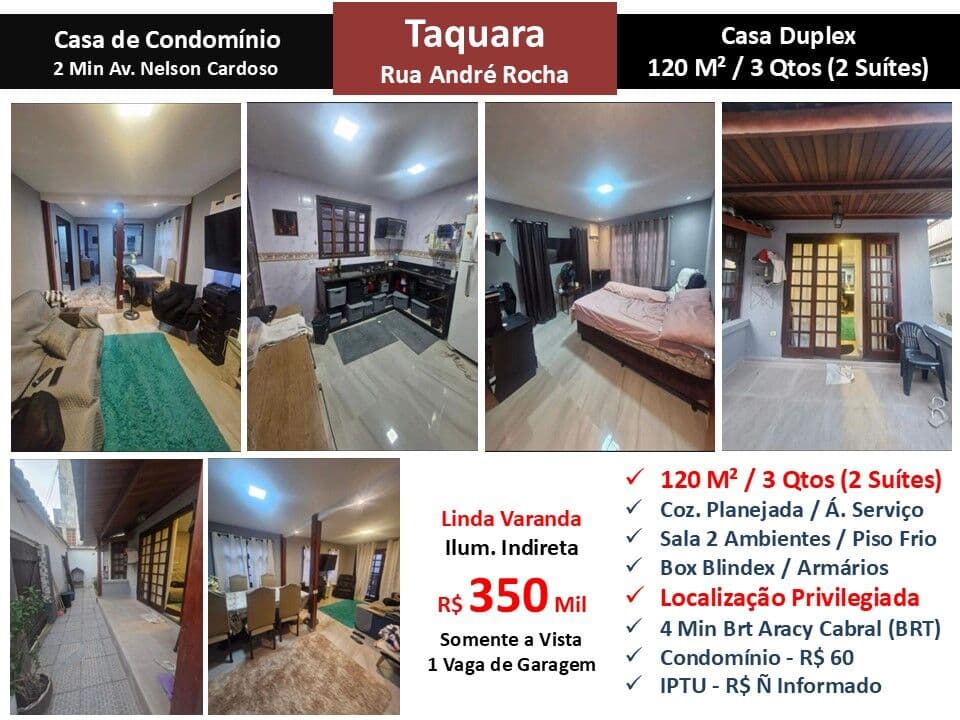 Casa JPA Taquara André Rocha 120M²