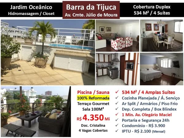 Cob Barra da Tijuca JO Julio de Moura 534M²