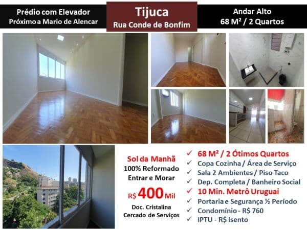 Apto Tijuca Conde de Bonfim 68M² 2
