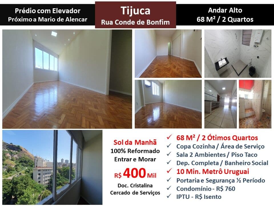 Apto Tijuca Conde de Bonfim 68M² 2