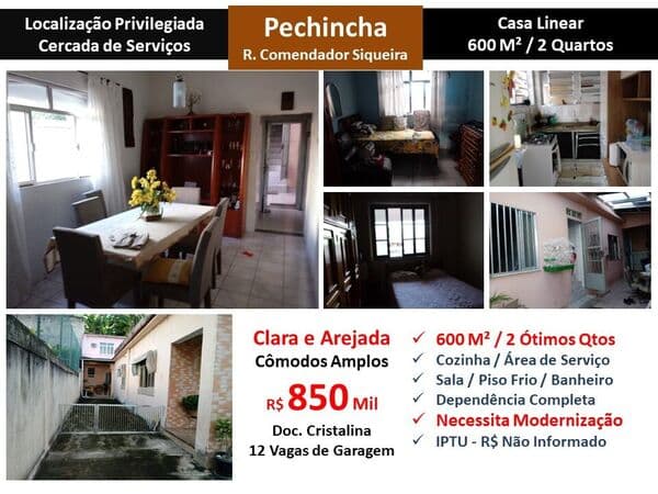 Casa JPA Pechincha Comendador Siqueira 600M² Linear