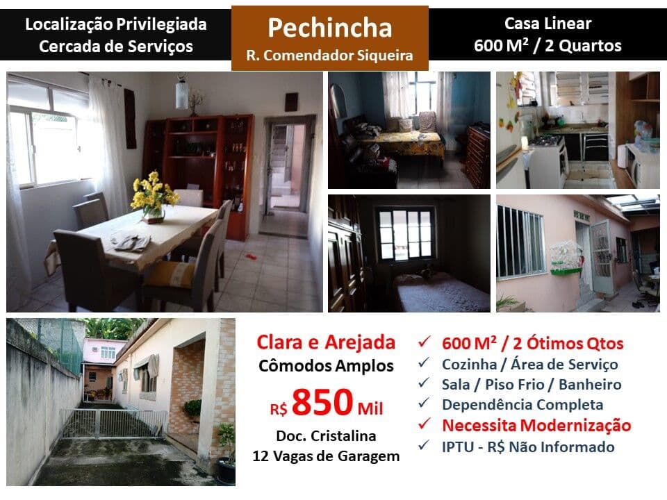 Casa JPA Pechincha Comendador Siqueira 600M² Linear