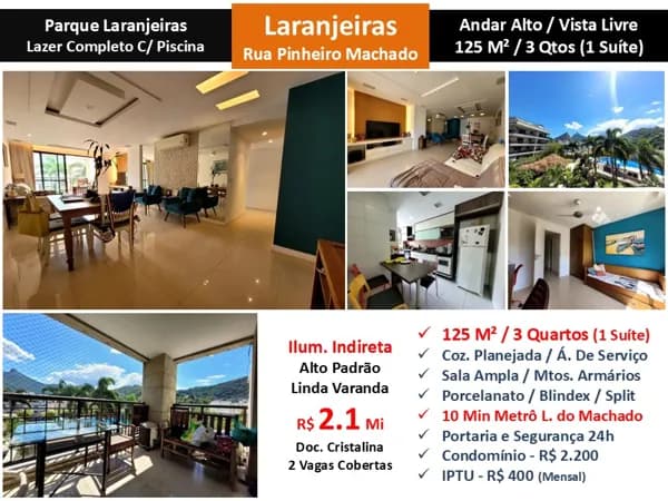 Apto Laranjeiras Parque Laranjeiras 125M²