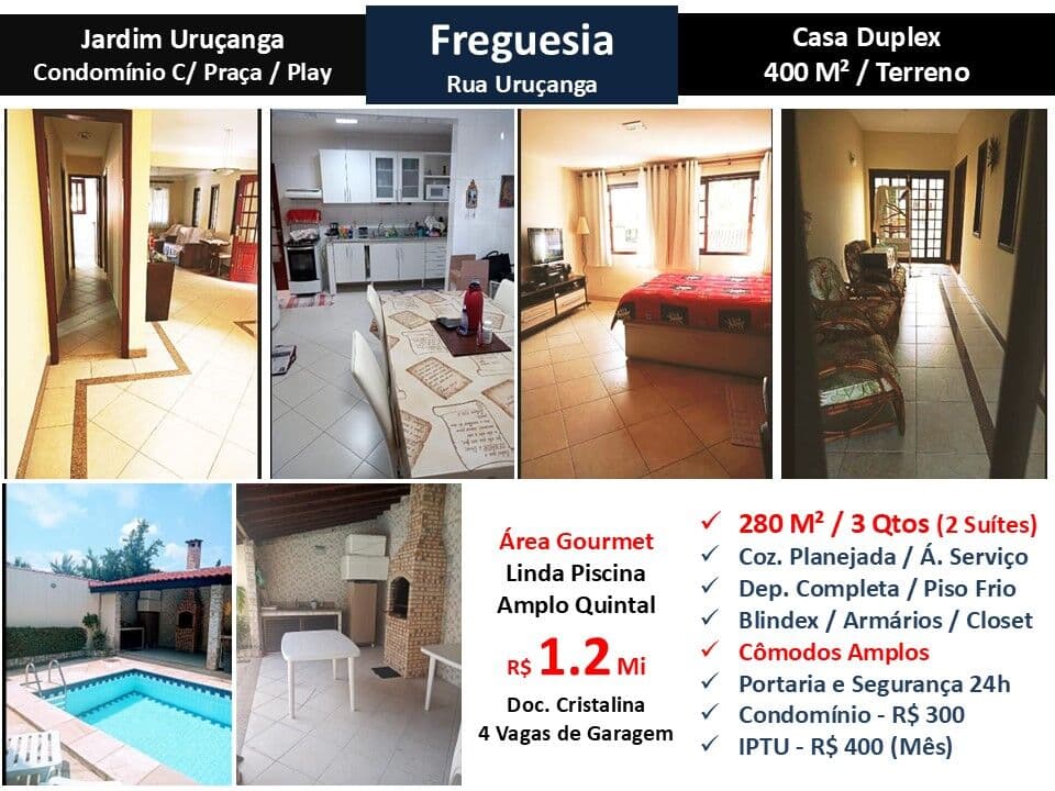 Casa JPA Freguesia Jardim Uruçanga 280M²