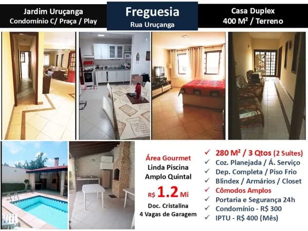 Casa JPA Freguesia Jardim Uruçanga 280M²