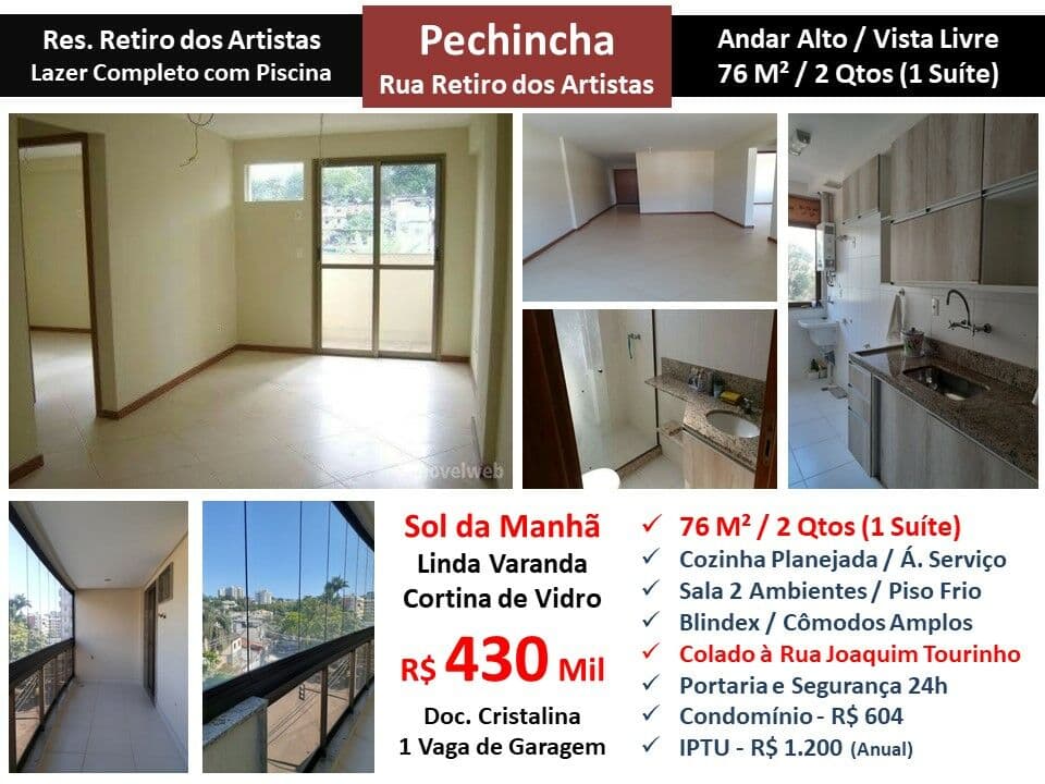 Apto JPA Pechincha Residencial Retiro dos Artistas 76M²