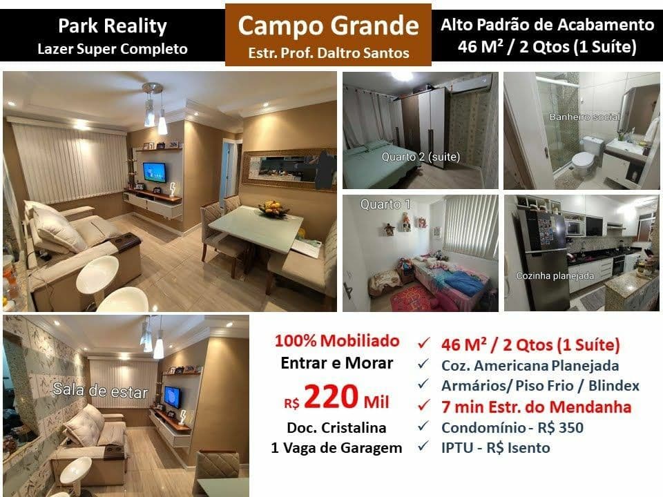 Apto Campo Grande Park Reality 46M²