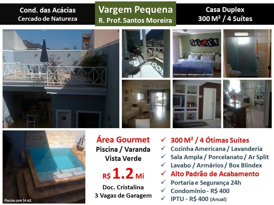 Casa Vargem Pequena Acácias 300M²
