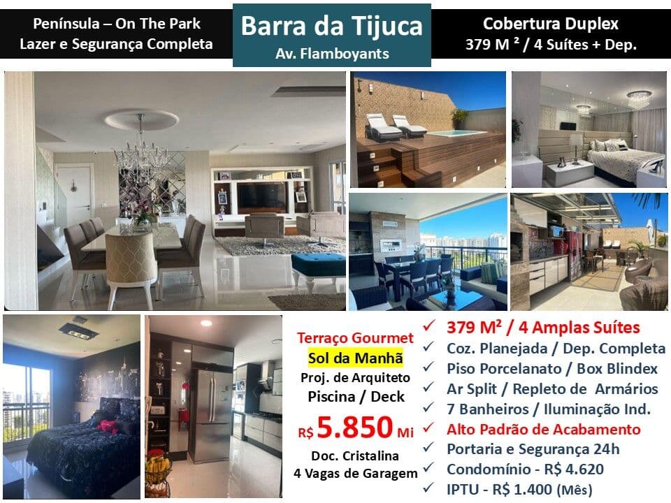 Cob Barra da Tijuca Peninsula 360 On The Park 379M²