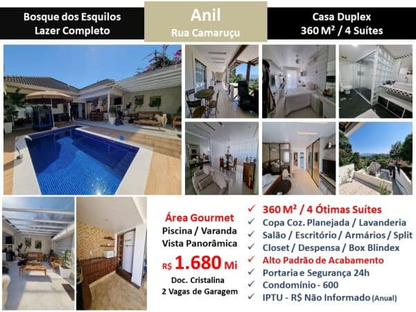 Casa JPA Anil Bosque dos Esquilos 360M²