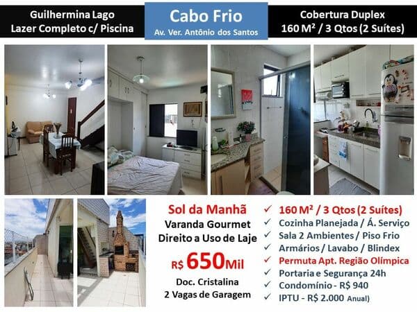 Cob Cabo Frio Guilhermina Lago 160M²
