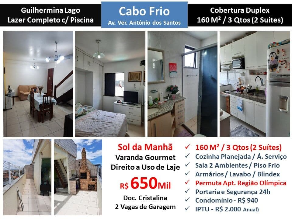 Cob Cabo Frio Guilhermina Lago 160M²