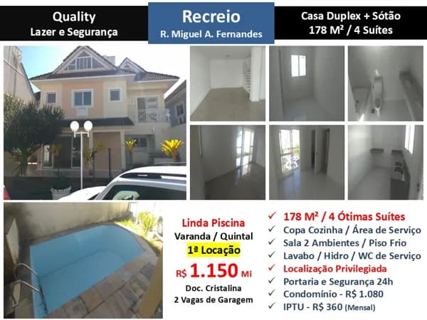 Casa Recreio Zico Quality 178M²