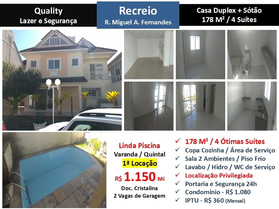 Casa Recreio Zico Quality 178M²