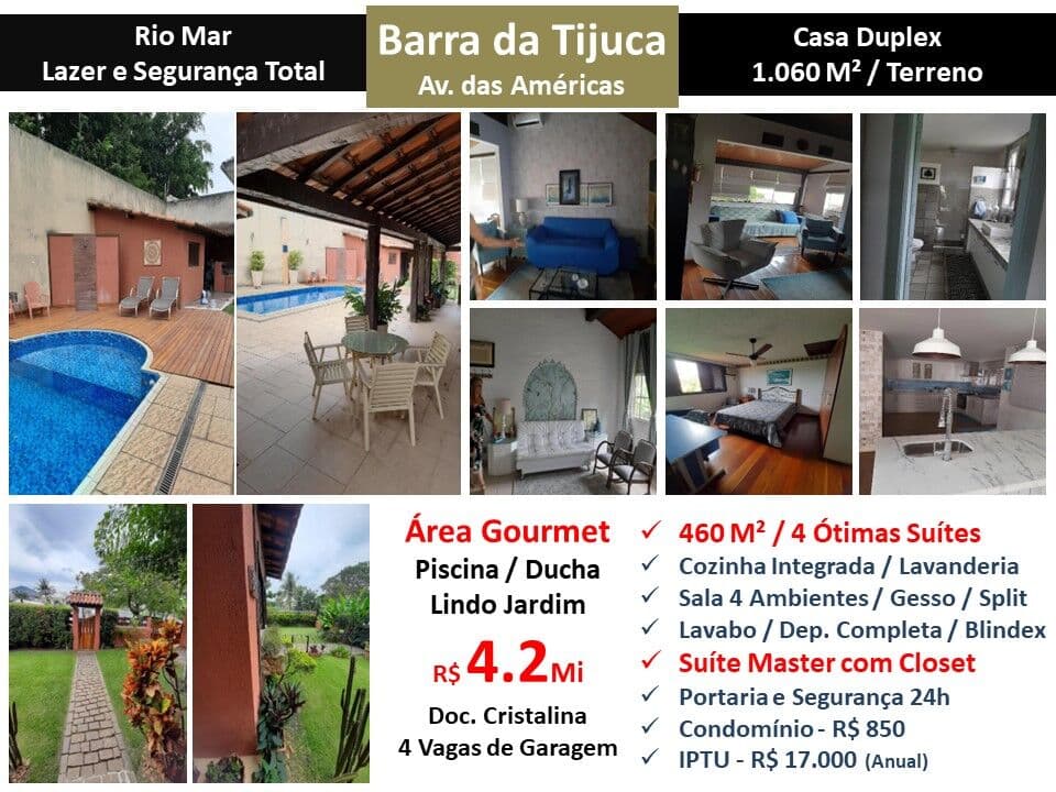 Casa Barra da Tijuca Rio Mar 460M²